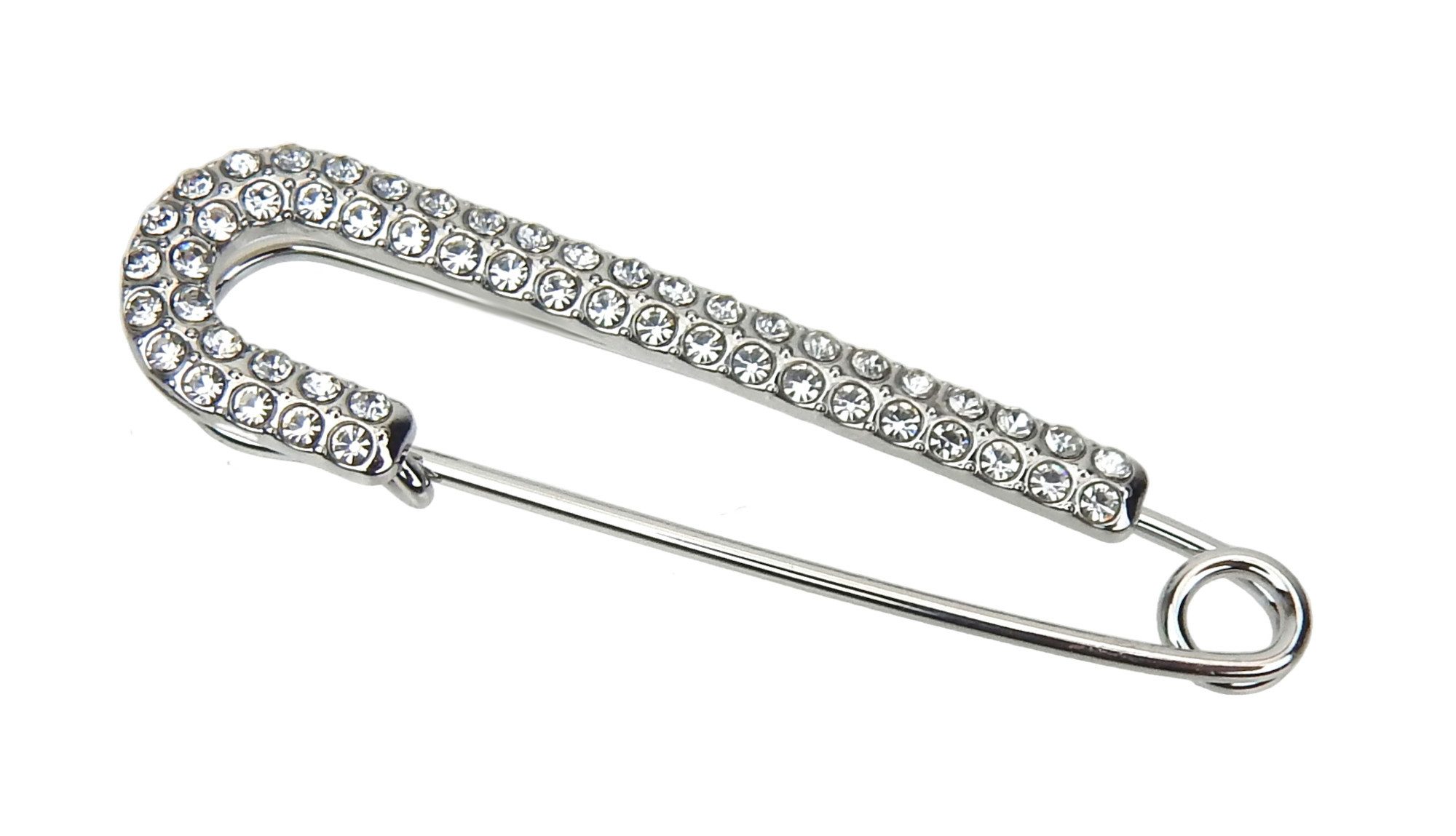 Ella Jonte Anstecknadel, Brosche silber mit Strass – Elegante Verschlussnadel