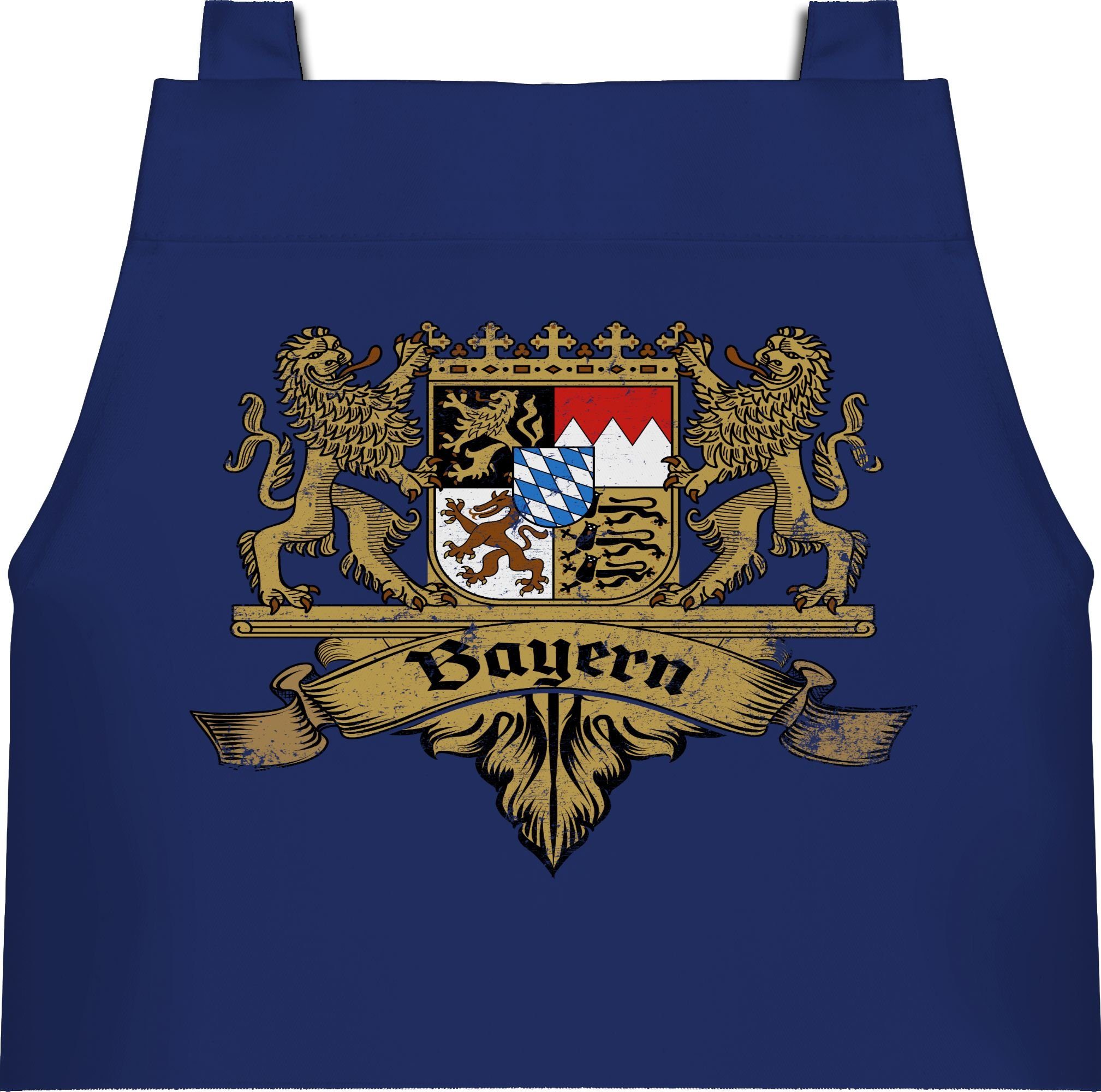 Shirtracer Kochschürze Bayern Wappen Bayernland Freistaat Bayern, (1-tlg), Kochschürze als Mode zum Oktoberfest