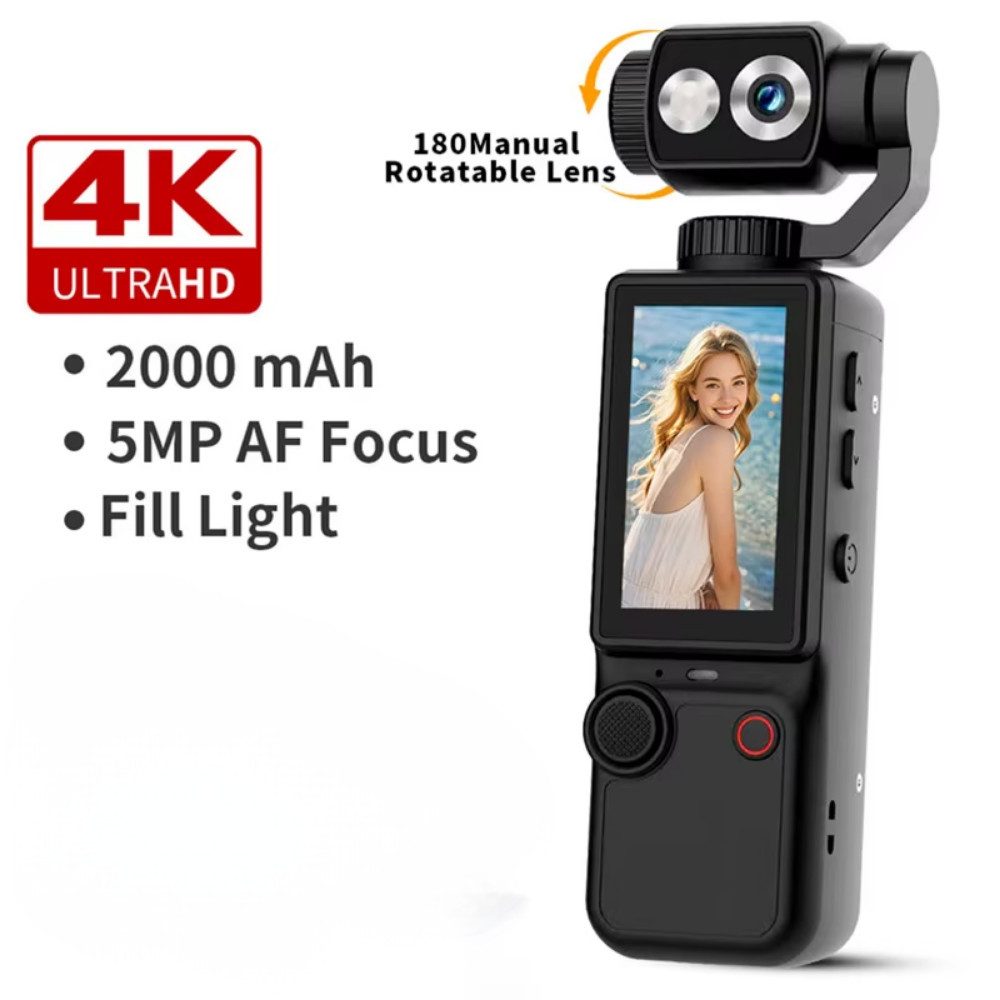 Athlix Tragbare Miniatur-Sportkamera CMOS-Sensor Actioncam Action Cam (4K Full-HD, MicroSD / TF-Karten-Steckplatz, Kompaktes Taschenformat)