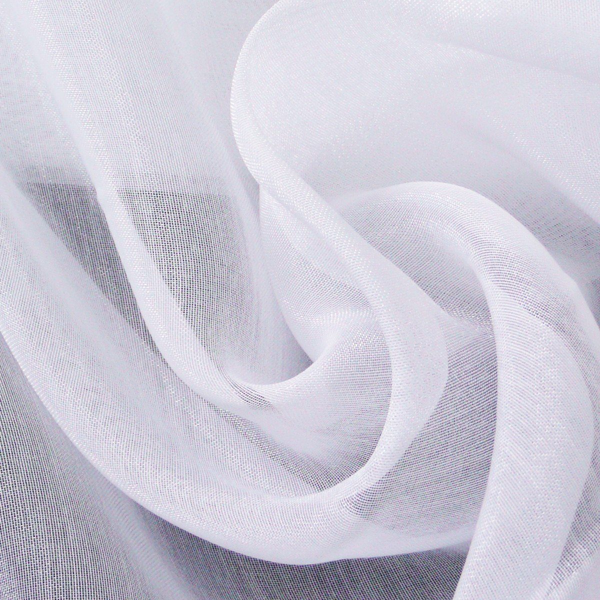 Meterware Gardinenstoff Stores Semi Organza Glanz creme 3m Höhe, halbtransparent, Organza, mit Bleiband