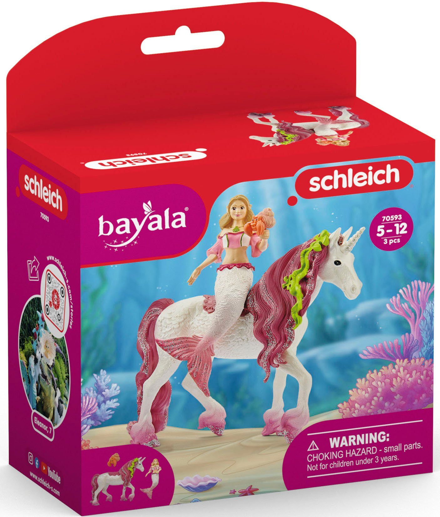 Schleich® Spielfigur BAYALA®, Meerjungfrau-Feya auf (70593) Unterwassereinhorn