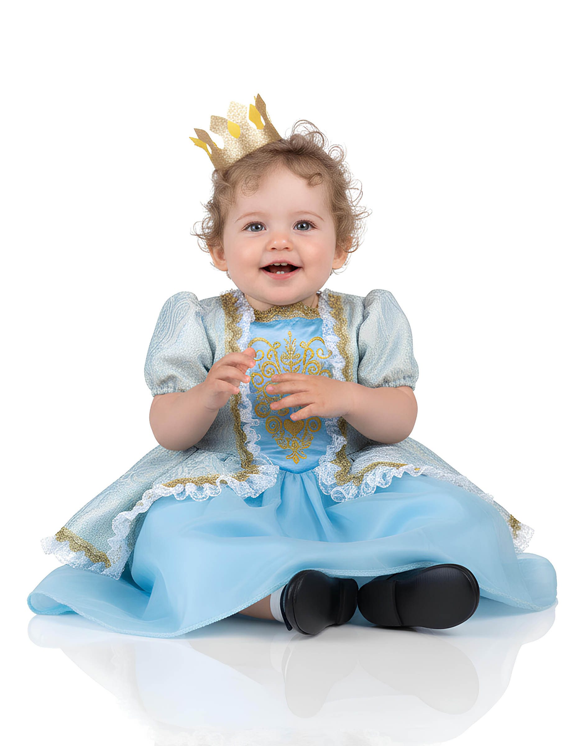 Viving Costumes Prinzessin-Kostüm Prinzessin Kostüm Kinder blau