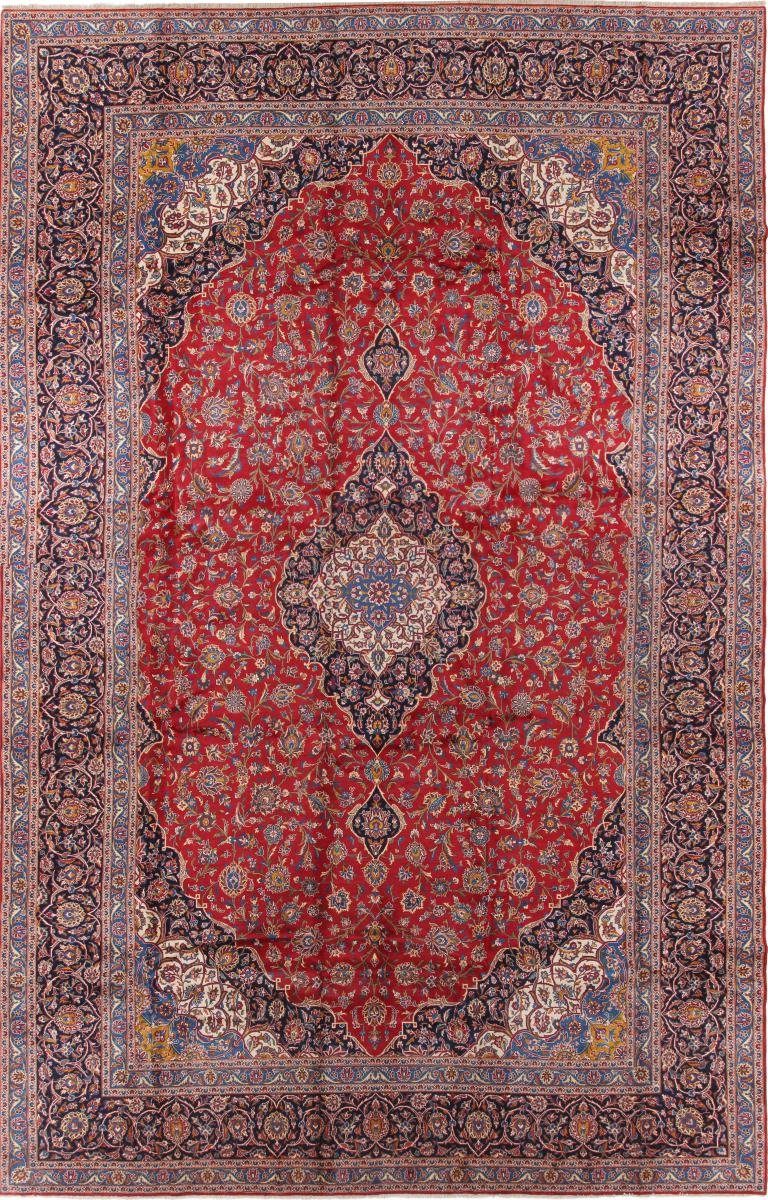 Orientteppich Keshan 387x600 Handgeknüpfter Orientteppich / Perserteppich, Nain Trading, rechteckig, Höhe: 12 mm