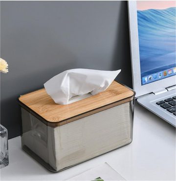 Rouemi Papiertuchbox Transparente Papiertuchbox, einfache, gewebte Taschentuchbox