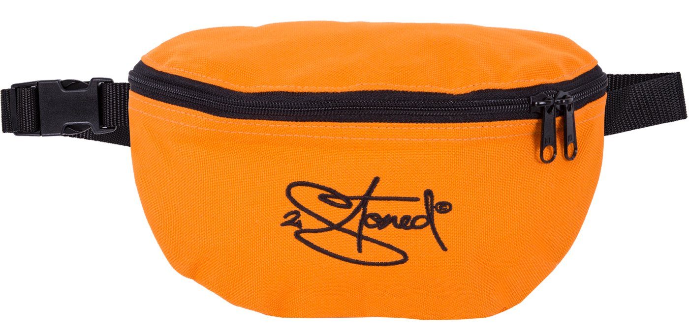 mit Bauchtasche 2Stoned Rückseite Classic der für auf mit Reißverschlussfach und Stick Hüfttasche Erwachsene Kinder, Orange