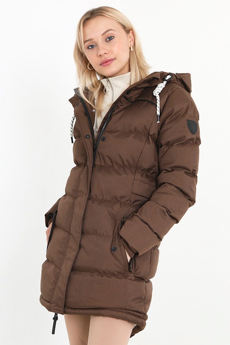 Brave Soul Winterjacke Steph Mit Kapuze und kuscheligem Teddy-Fell günstig online kaufen