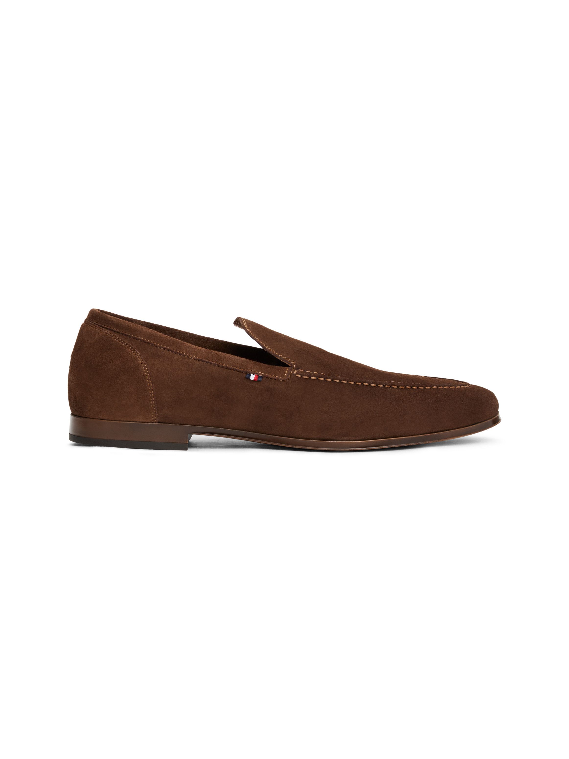 Tommy Hilfiger HILFIGER FLEXIBLE SUEDE LOAFER Slipper, Blockabsatz, Loafer, günstig online kaufen