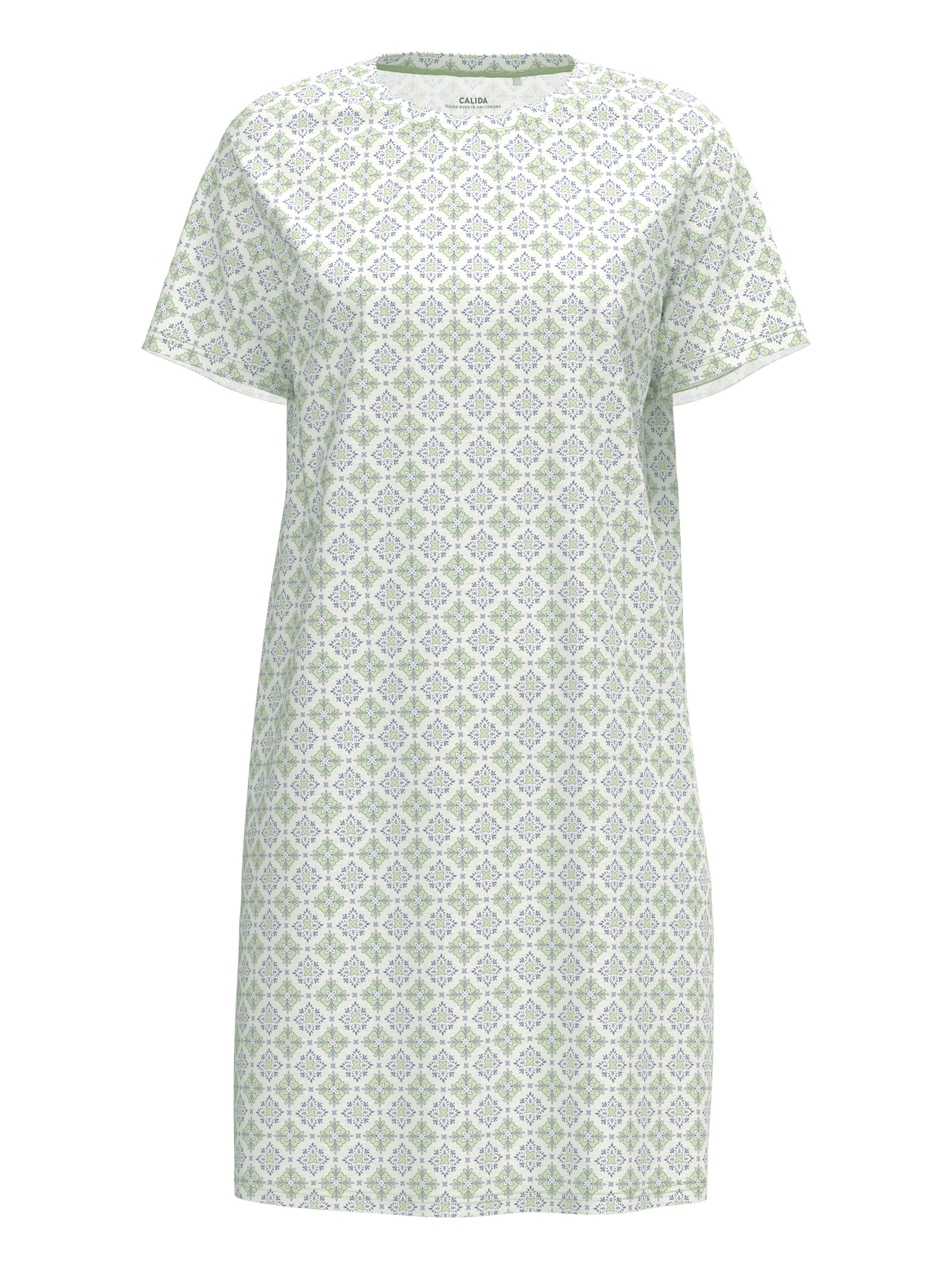 CALIDA Nachthemd Spring Nights Damen (1-tlg) Länge 95cm, atmungsaktiv und klimaregulierend, aus 100% Baumwolle