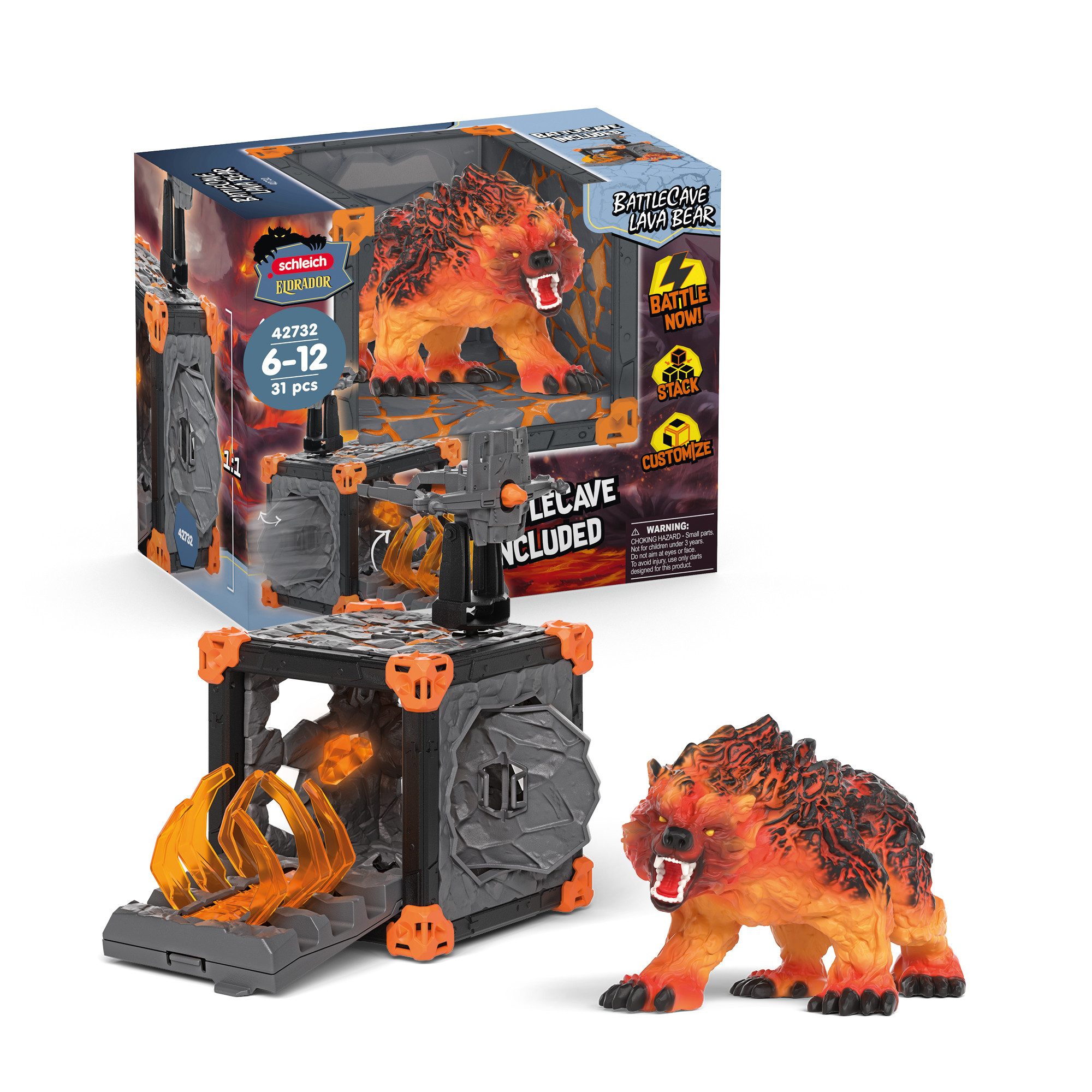 Schleich® Spielfigur ELDRADOR® CREATURES, BattleCave Lavabär (42732)