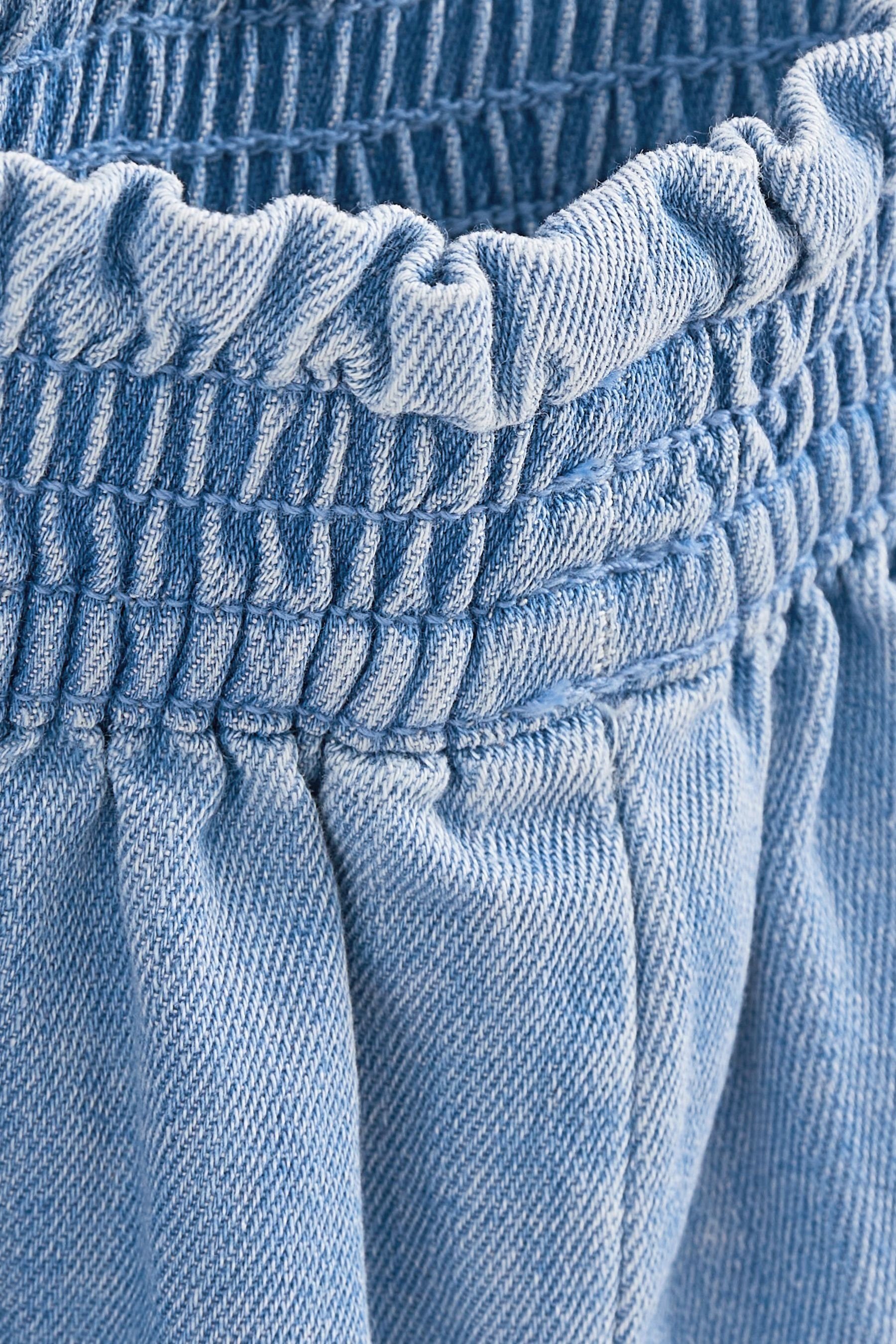 Bright geschnitten Next Shorts Hosenrock in Blue Rockoptik länger - (1-tlg)