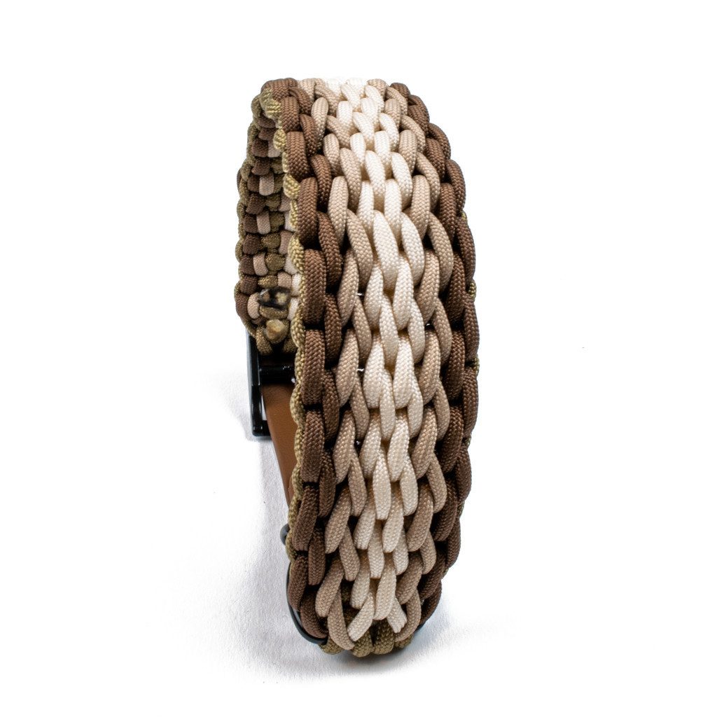 Tierluxe Hunde-Halsband Natur, Paracord, Handgemacht