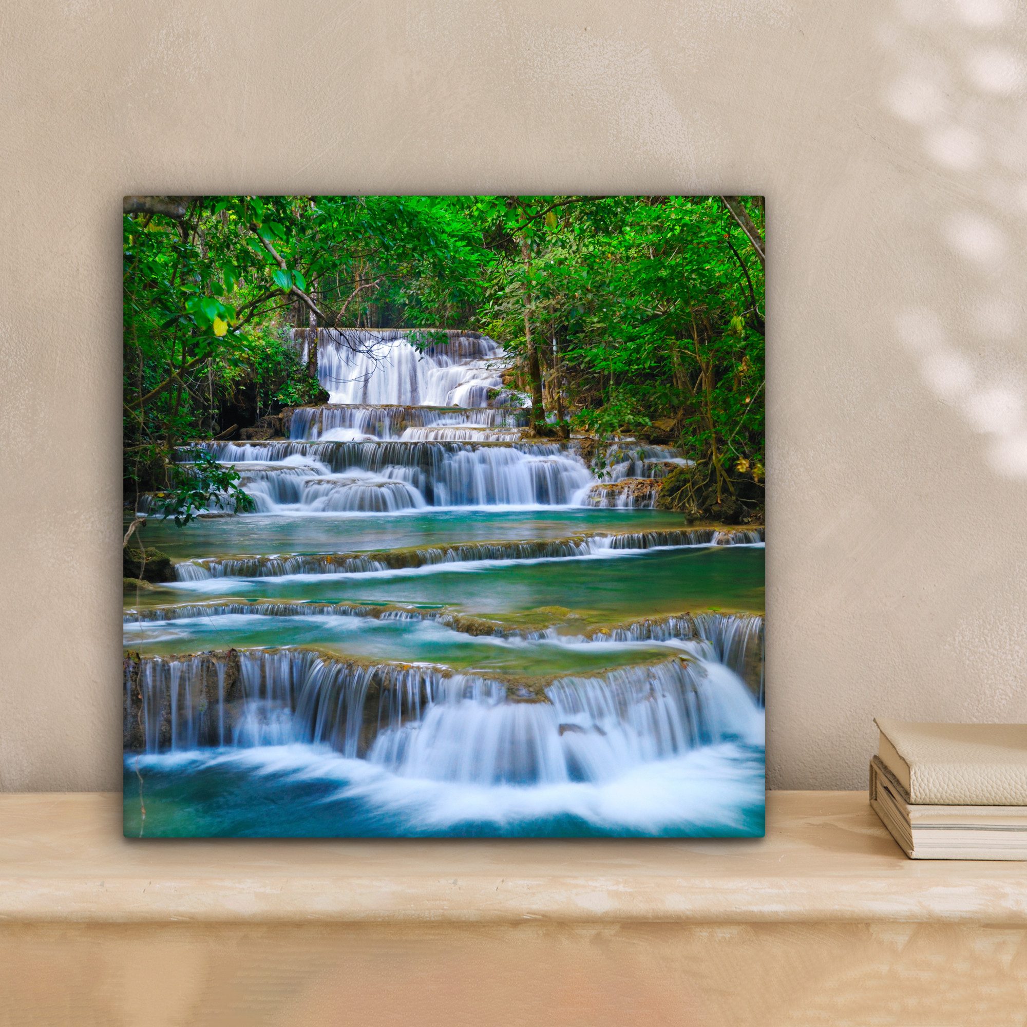 OneMillionCanvasses® Leinwandbild Wasserfall - Bäume - Natur - Dschungel, F günstig online kaufen