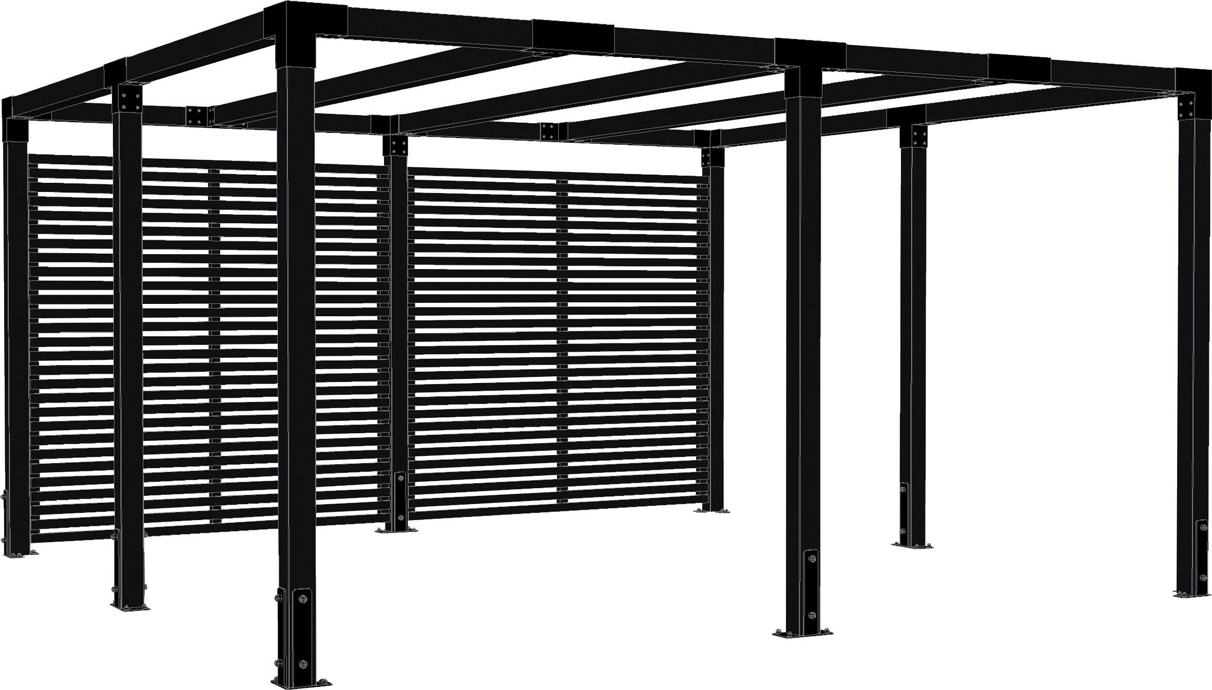 PLUS Pergola Cubic, inkl. Tokyozäunen