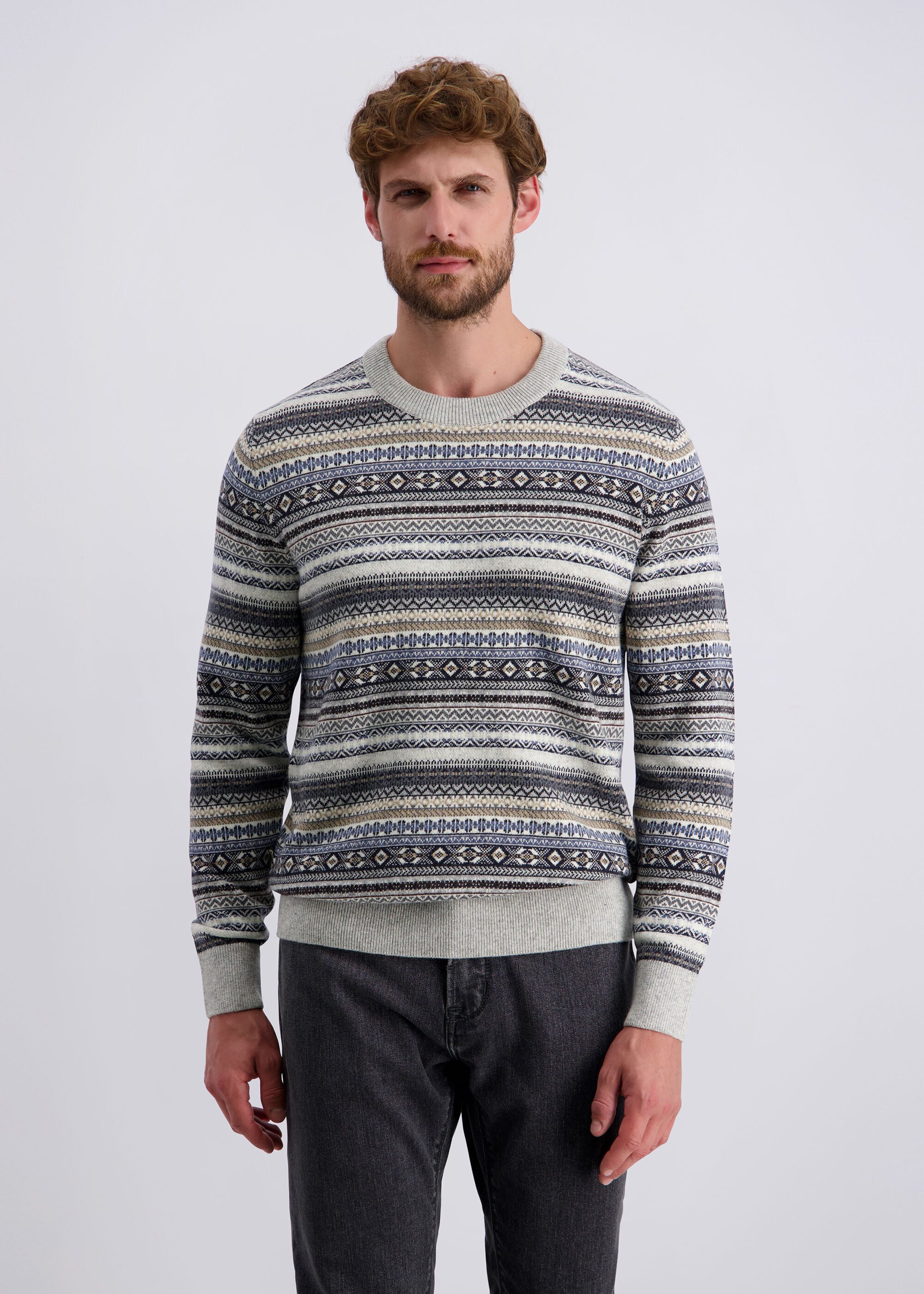 Pierre Cardin Strickpullover im fair isle muster