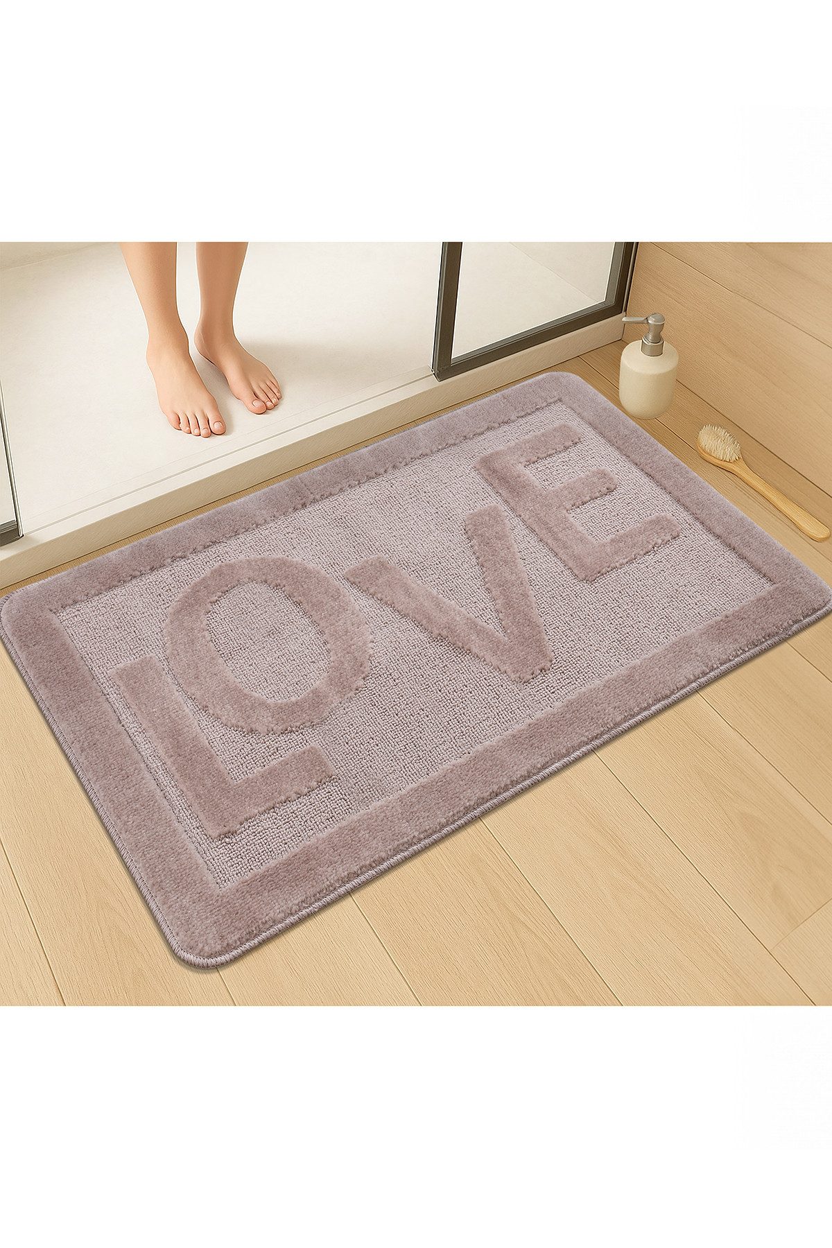 Rugium Badematte Love Badematte, Badematte, bedruckter günstig online kaufen