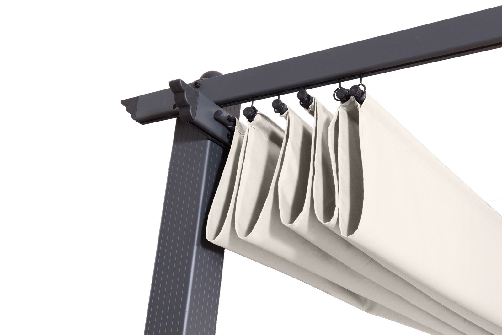 Jet-Line Pavillon Pavillon Gartenpavillon 4x3m Luxor anthrazit-beige