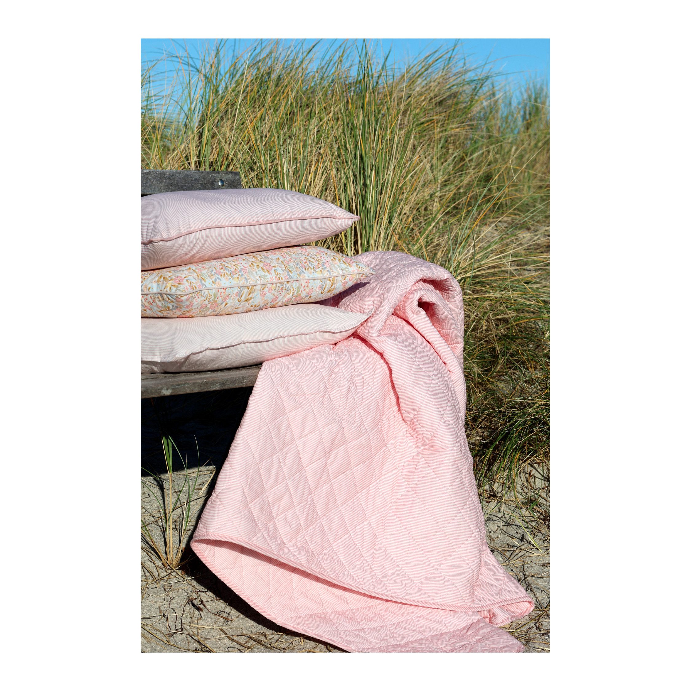 Chic Antique Kissenbezug Chic Antique Aix Kissebezug mit Maritimen Streifenmuster rosa