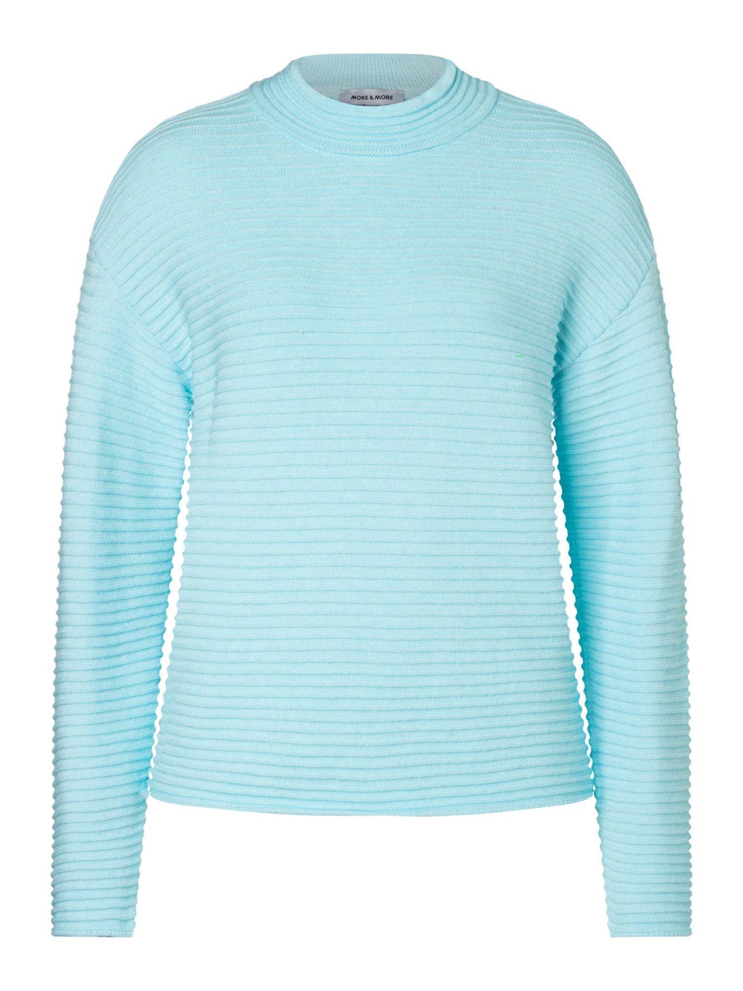 Rundhalspullover softer Querrippen-Pullover