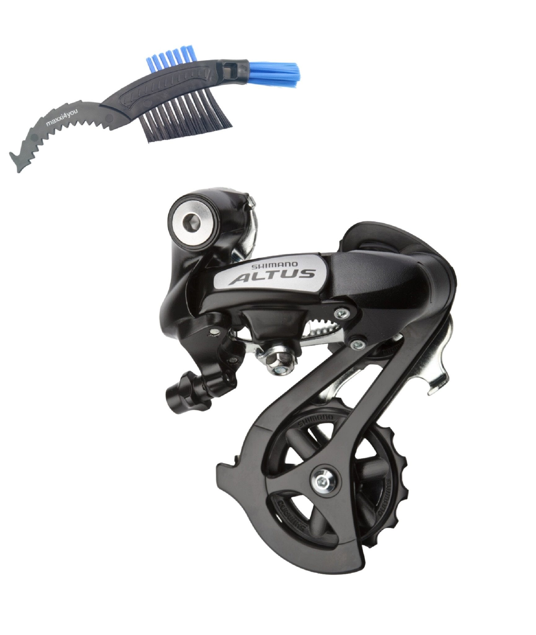 maxxi4you Schaltwerk Shimano ALTUS RD-M310 Schaltwerk 7-fach/8-fach inkl. Kettenbürste