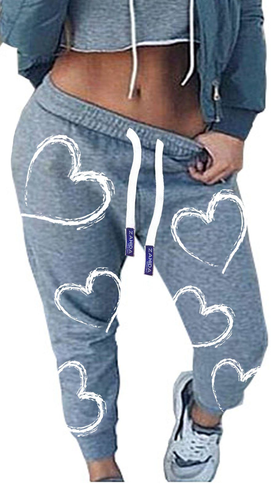 RMK Jogginghose Damen Sweat Pants Herz Trainingshose Fitness Sport günstig online kaufen