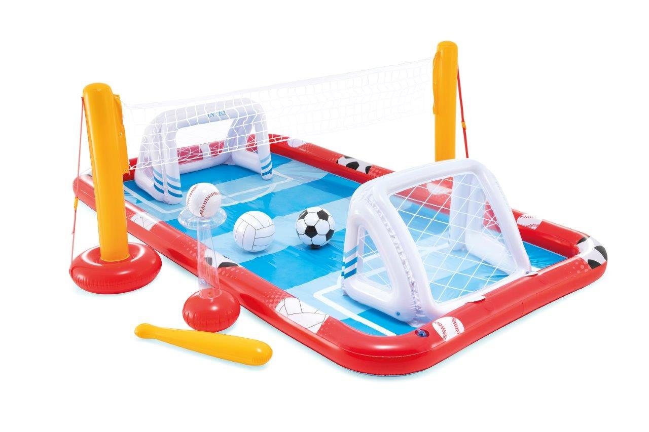 Intex Spielcenter INTEX Playcenter "Action Sports" Planschbecken Kinderpool, Größe: 325 x 267 x 102cm, Wasserkapazität: ca. 450L