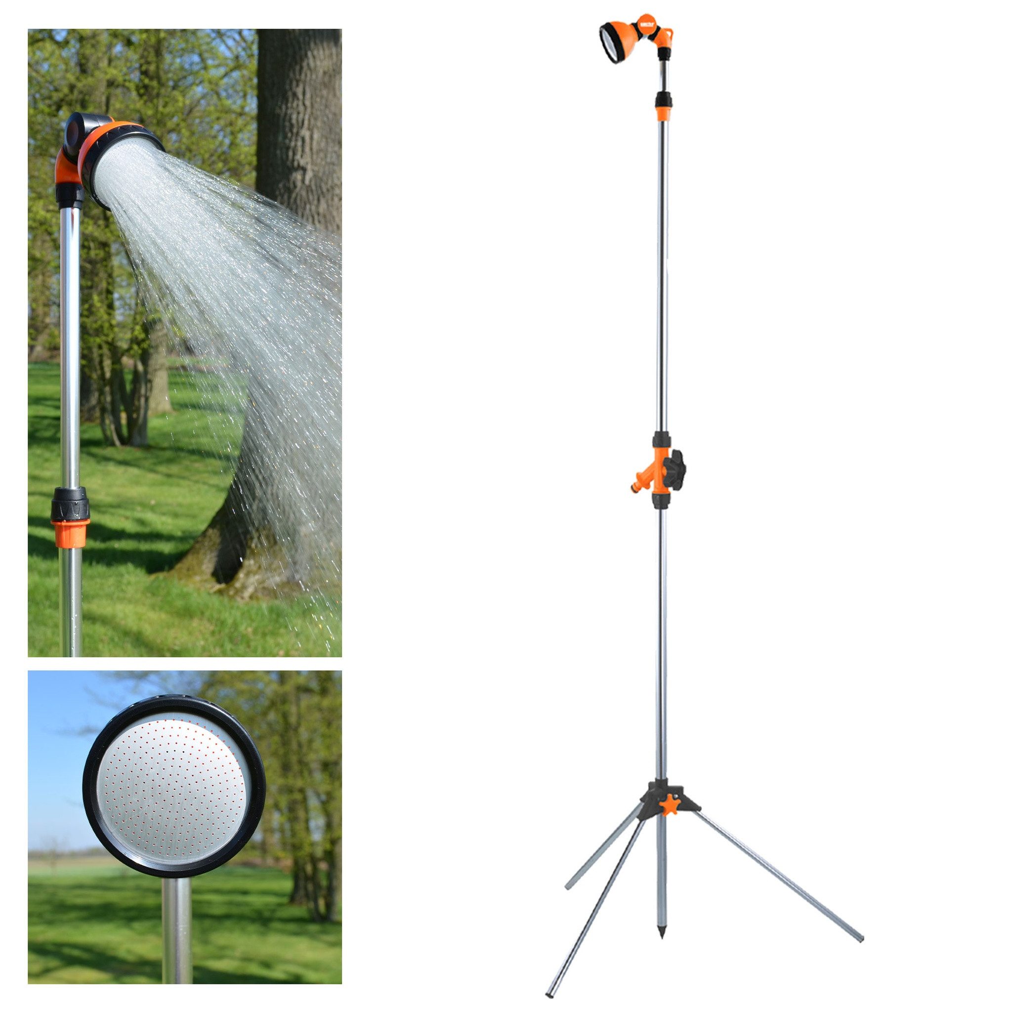 Hecht Gartendusche mit verstellbaren Duschkopf, stufenlose einstellbare Höh günstig online kaufen