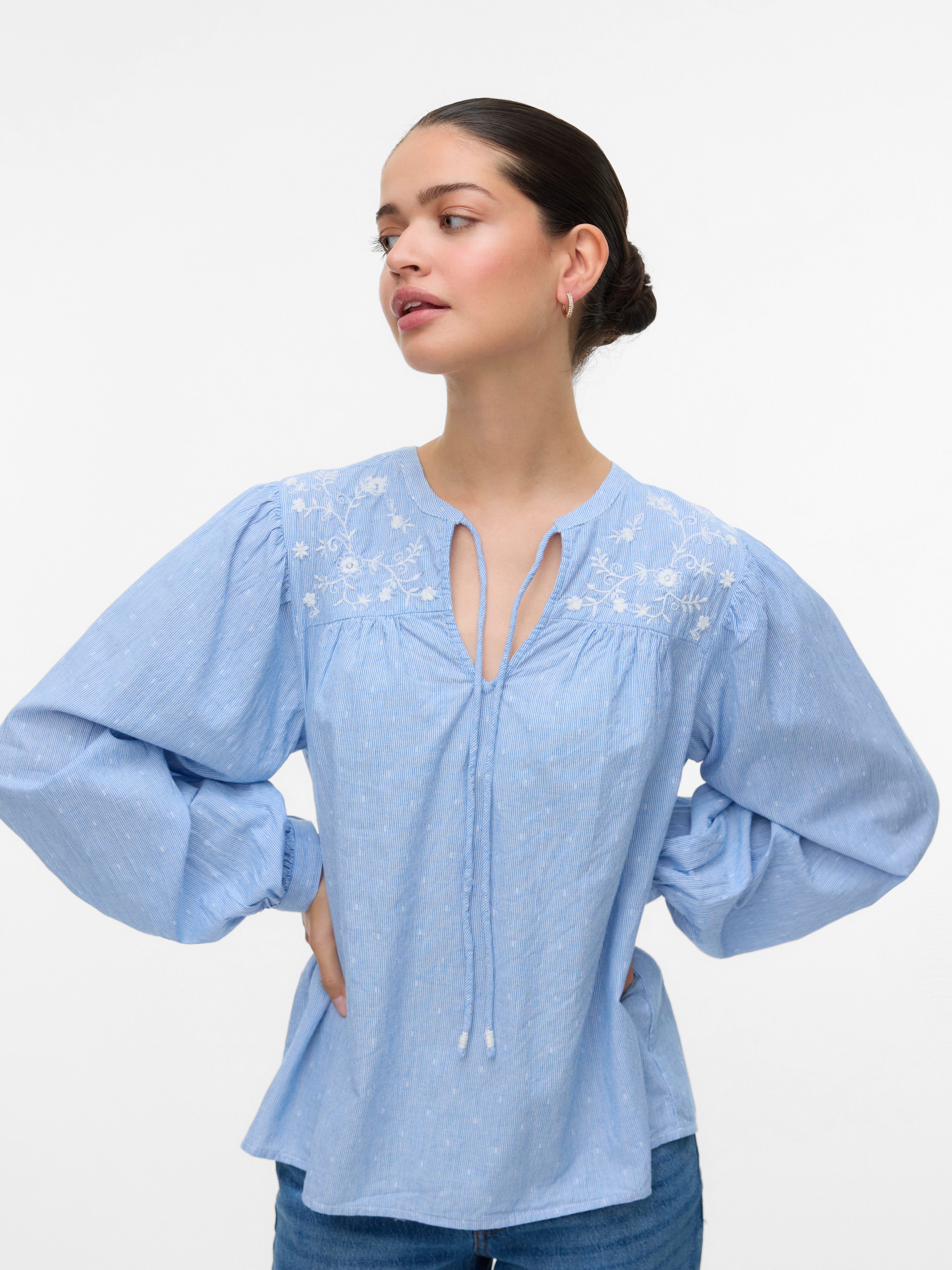 Vero Moda Blusenshirt VMNIKA LS TOP WVN GA NOOS günstig online kaufen