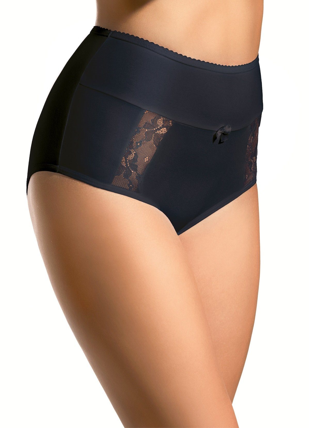 Babell Taillenslip High-Waist-Slip, mit Spitze schwarz