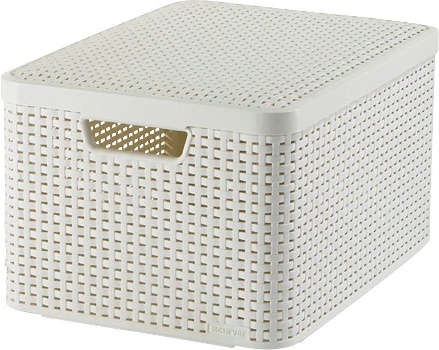 Curver Organizer STYLE Box S (Set, 3 St), Aufbewahrungsbox, creme