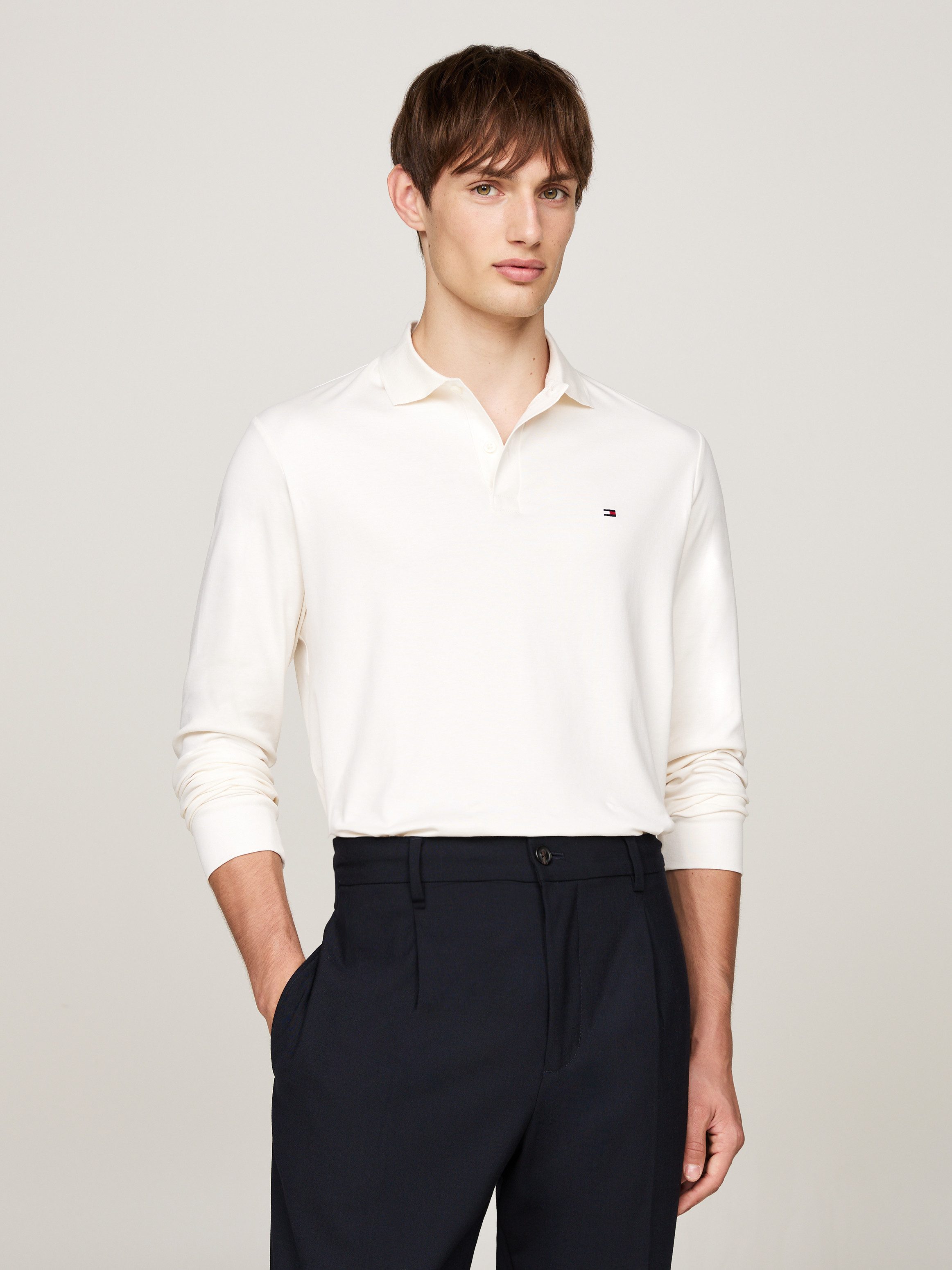 Tommy Hilfiger Langarm-Poloshirt L/S LIQUID COTTON REG POLO mit Jersey und günstig online kaufen