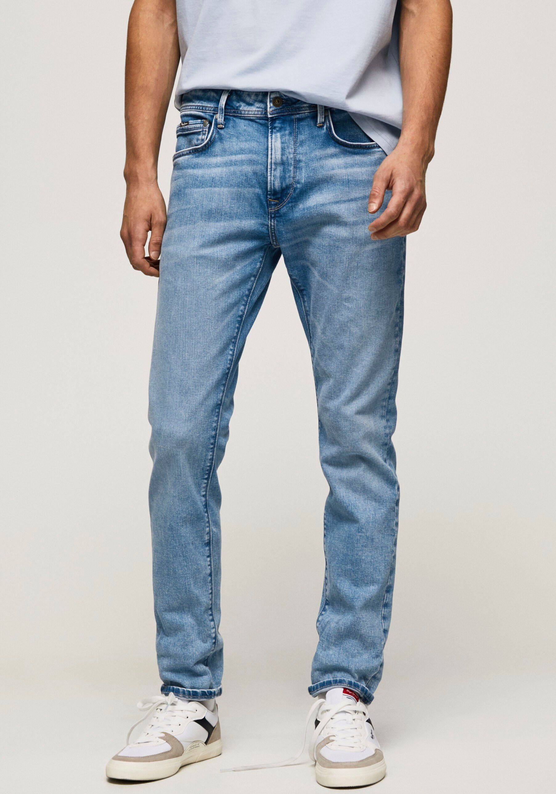 Tapered-fit-Jeans light STANLEY Jeans Pepe blue