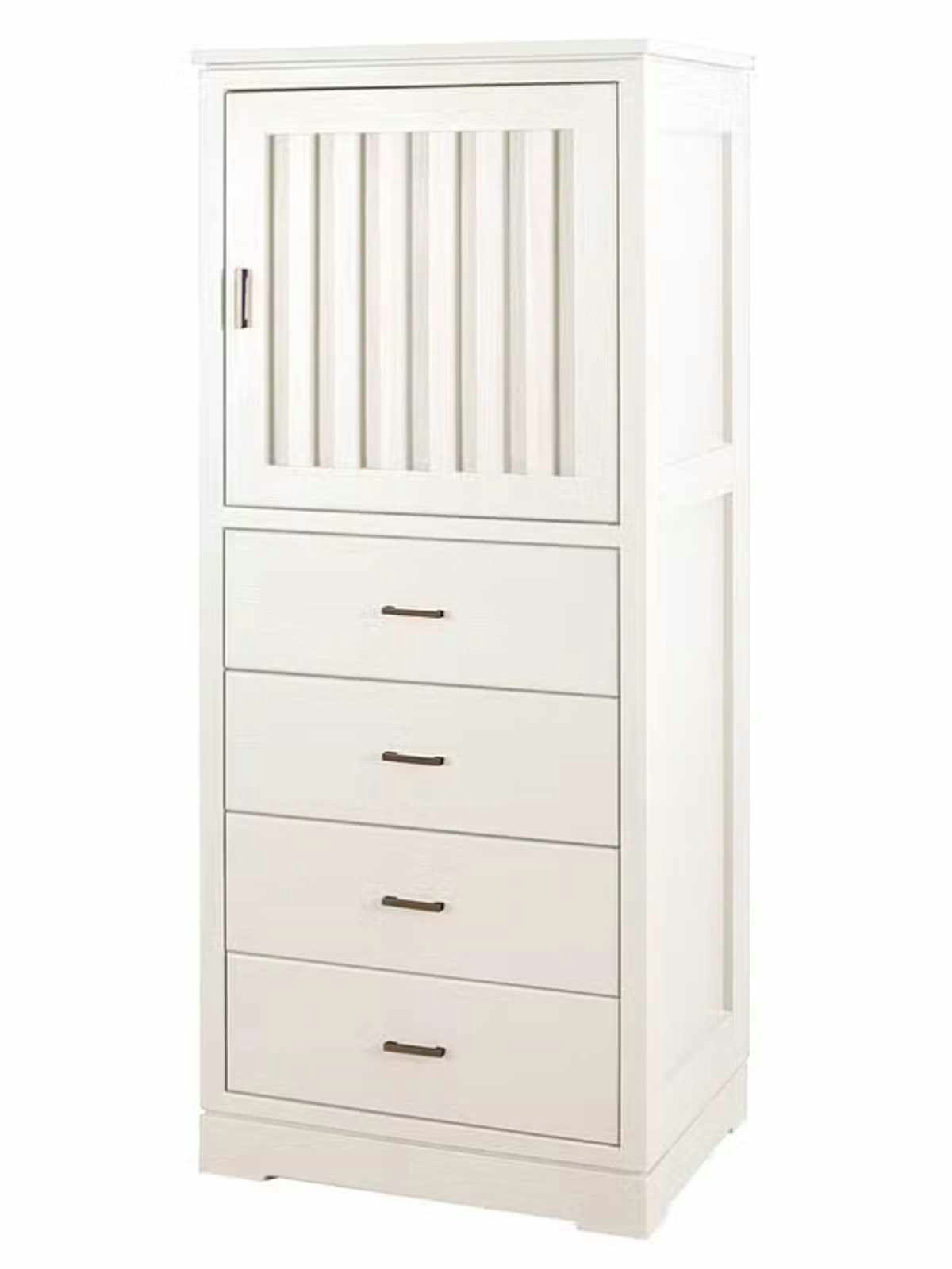 Casamia Highboard Highboard Casaverde 1-türig 4 Schubladen Pinie Massivholz