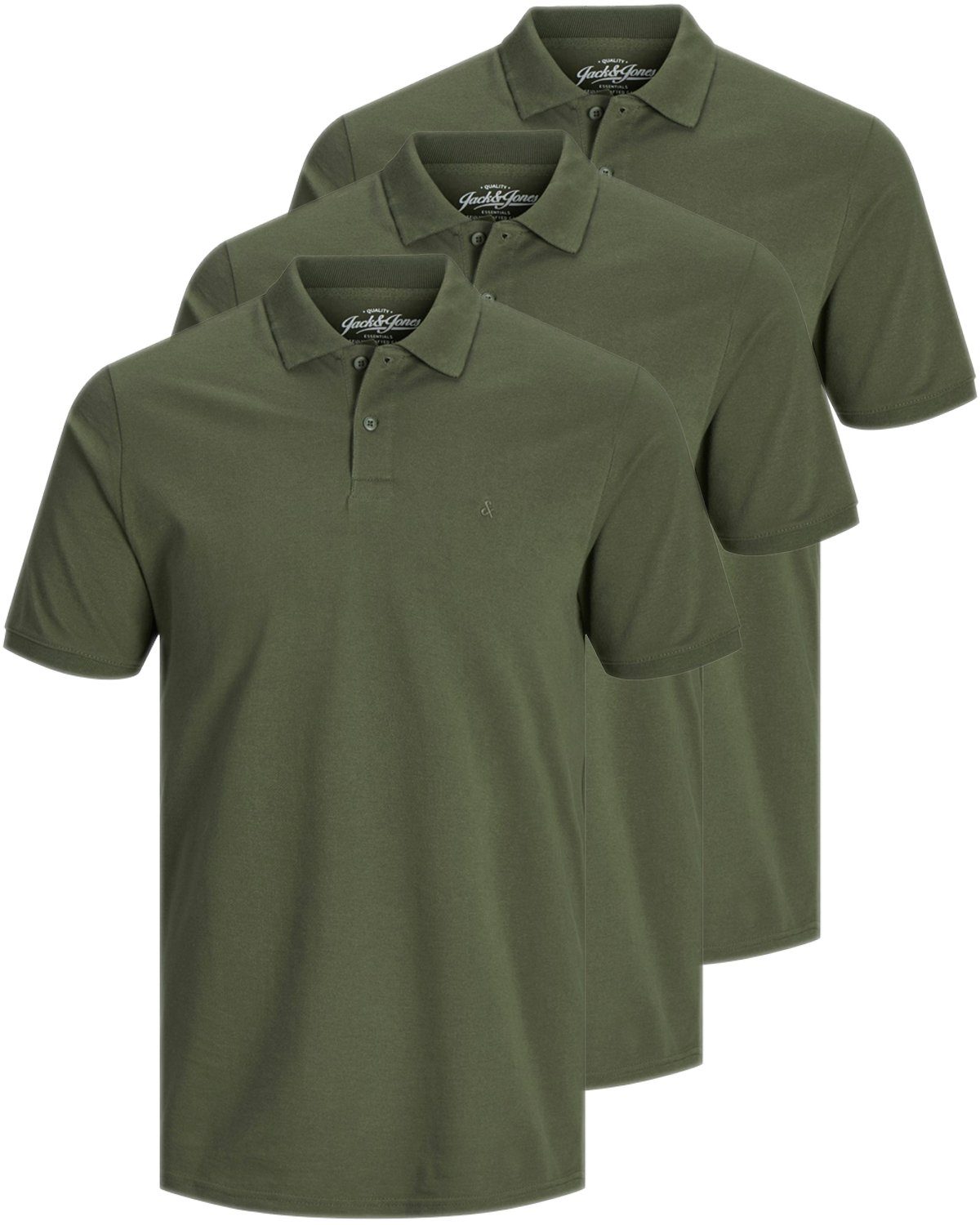 Jack & Jones Poloshirt (3er-Pack) 3er-Mix9 Unifarbe in