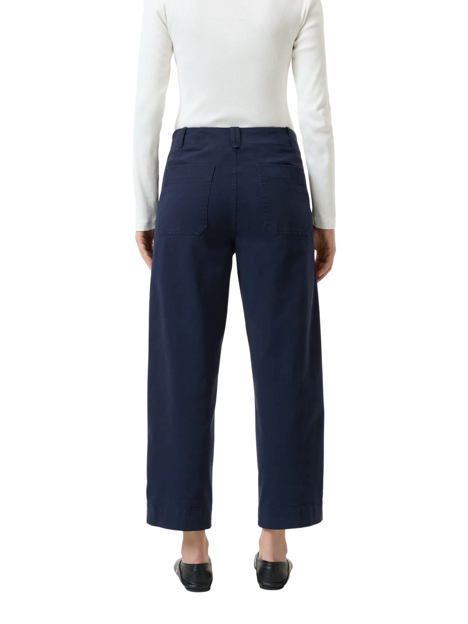 CLOSED Stoffhose blau, Casual, Baumwolle, Unifarben, Relaxed Fit, Mittel