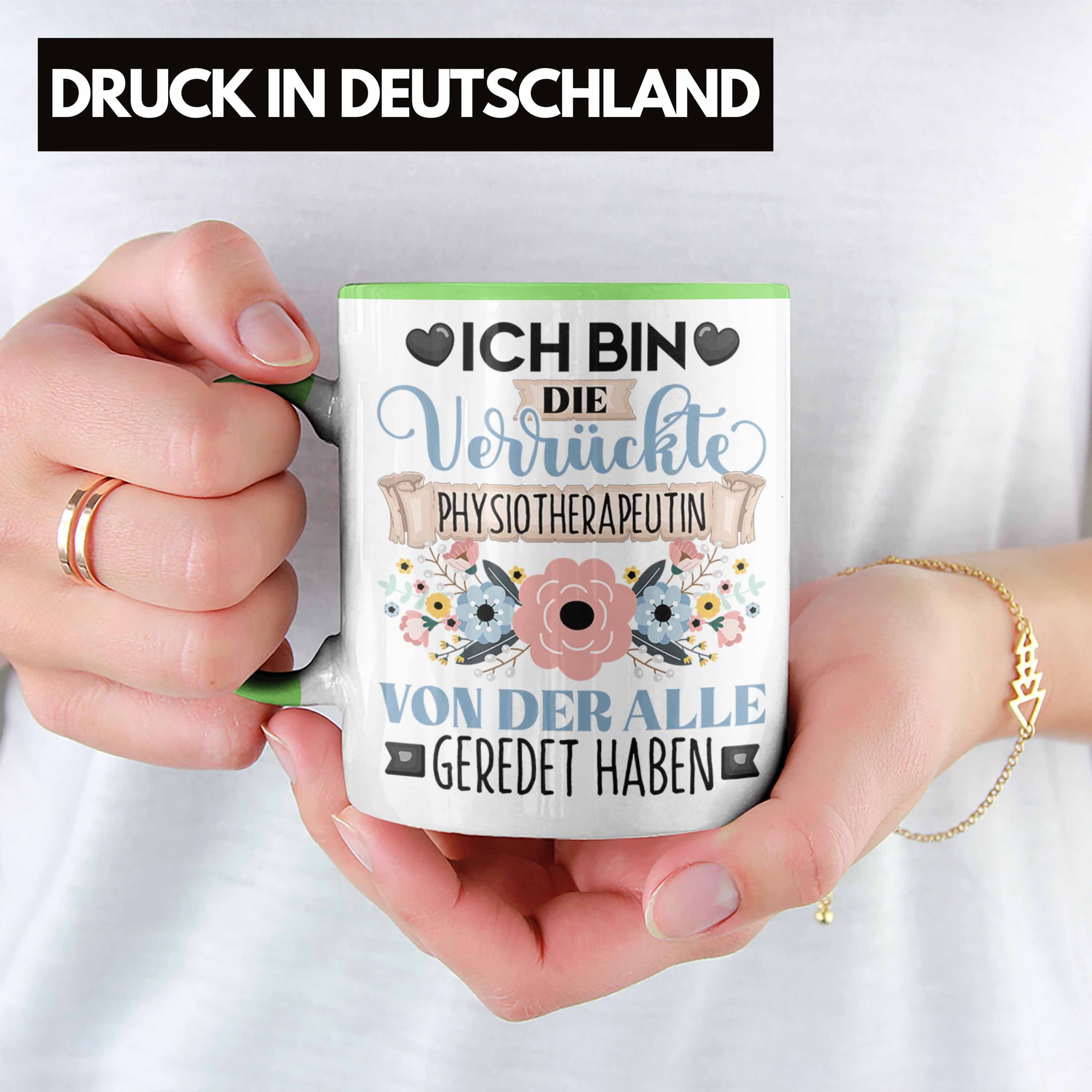 Bin Physiotherapeutin Lustiger Tasse Trendation Tasse Spruch Geschenk Ich Geschenkidee Grün