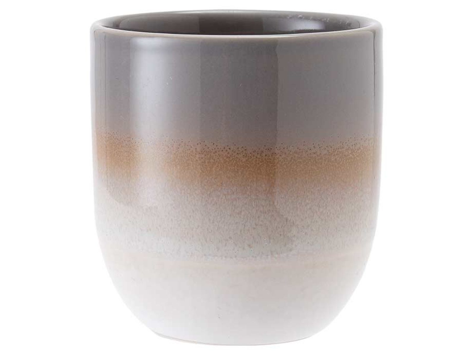 Ladelle Кухлі CAFE Кухлі ohne Henkel grau schattiert 0,3 l, Steinzeug, Cafe Ombre Grey Tumbler 8.5x8.5x9cm
