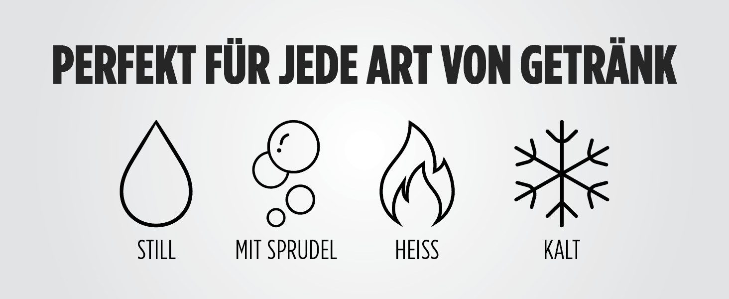 NINJA Isolierflasche Ninja Thirsti Reiseflasche – 530 ml DW1801EUU / 700 ml DW2401EUU, Getränke bleiben 24 Stunden kalt, 12 Stunden heiß, Eis hält 2 Tage