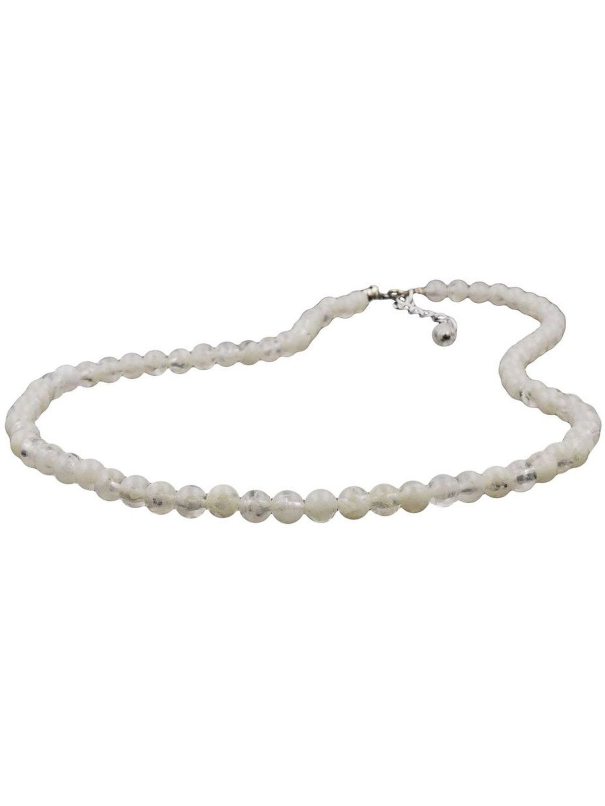 Gallay Perlenkette (1-tlg) 45cm Kette Kunststoff 6mm Perle kristall-creme