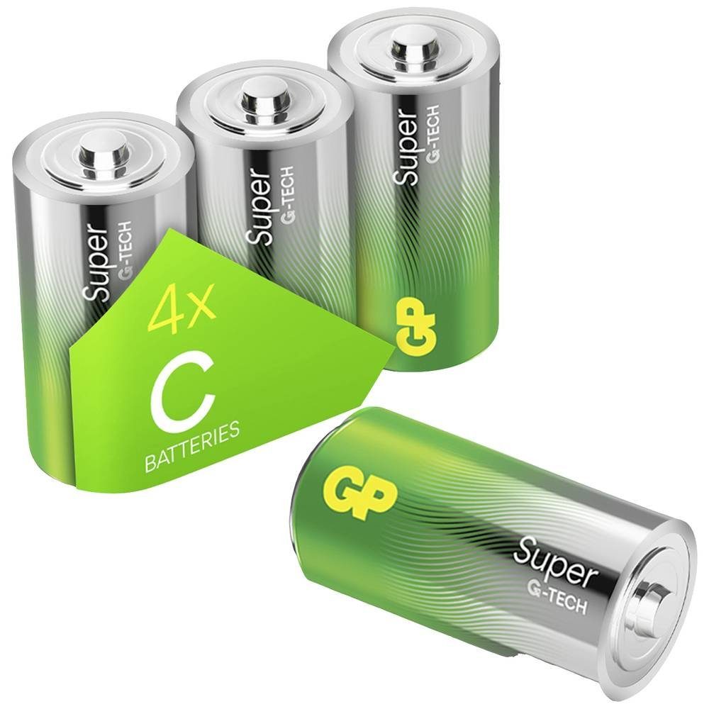 GP Batteries GP Super Alkaline Batterien C Baby, LR14, 1.5 V, Akku
