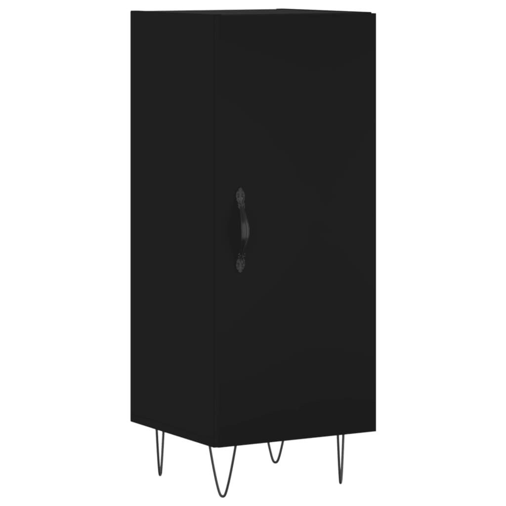 vidaXL Sideboard Sideboard Schwarz 34,5x34x90 cm Holzwerkstoff (1 St)