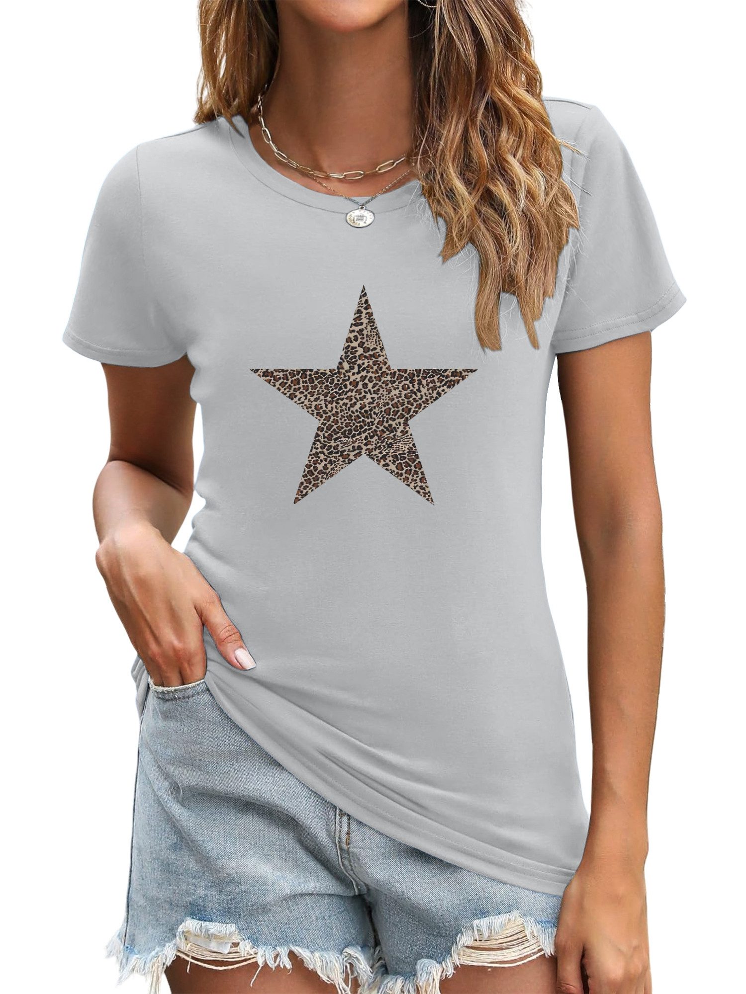 PYL T-Shirt Damen bequemes Sommer Basic-Shirts günstig online kaufen
