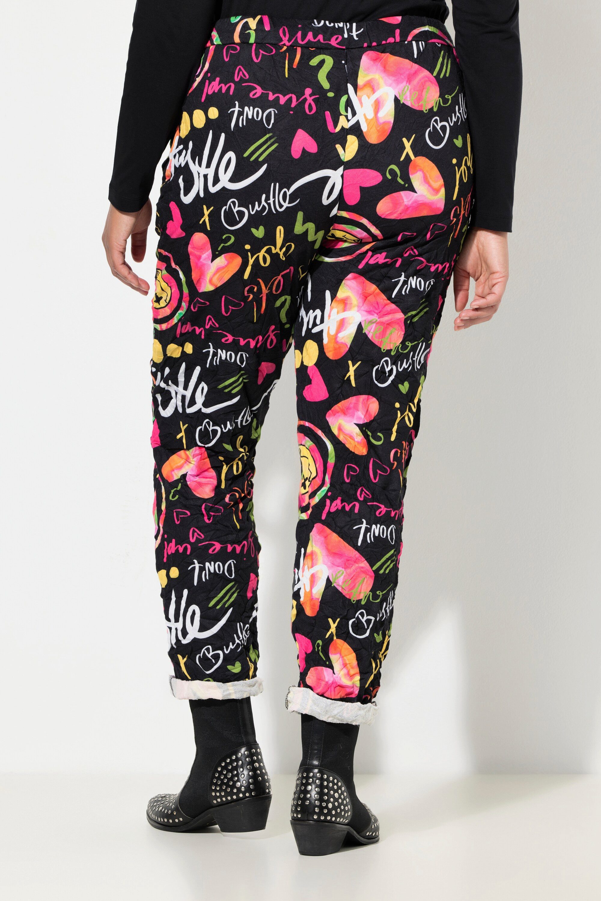 Angel of Style Funktionshose Joggpants Loose Fit Crinkle-Sweat Smileys