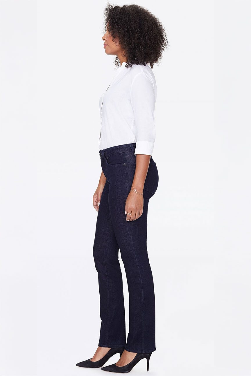 NYDJ Straight-Jeans Marilyn Straight Jeans Dunkelblau Premium Denim (Tall)