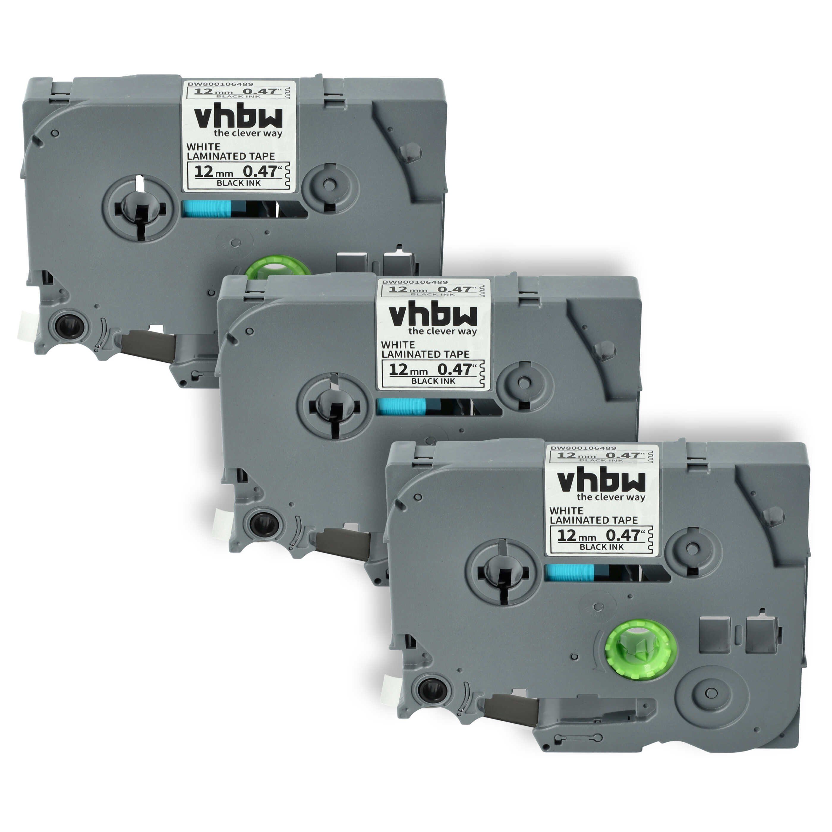 vhbw Beschriftungsband passend für Brother PT D450, D210, D210BK, D400, D400VP, D210VP, D215e, Hochwertige Patronen für Ihren Etikettendrucker, Ihr