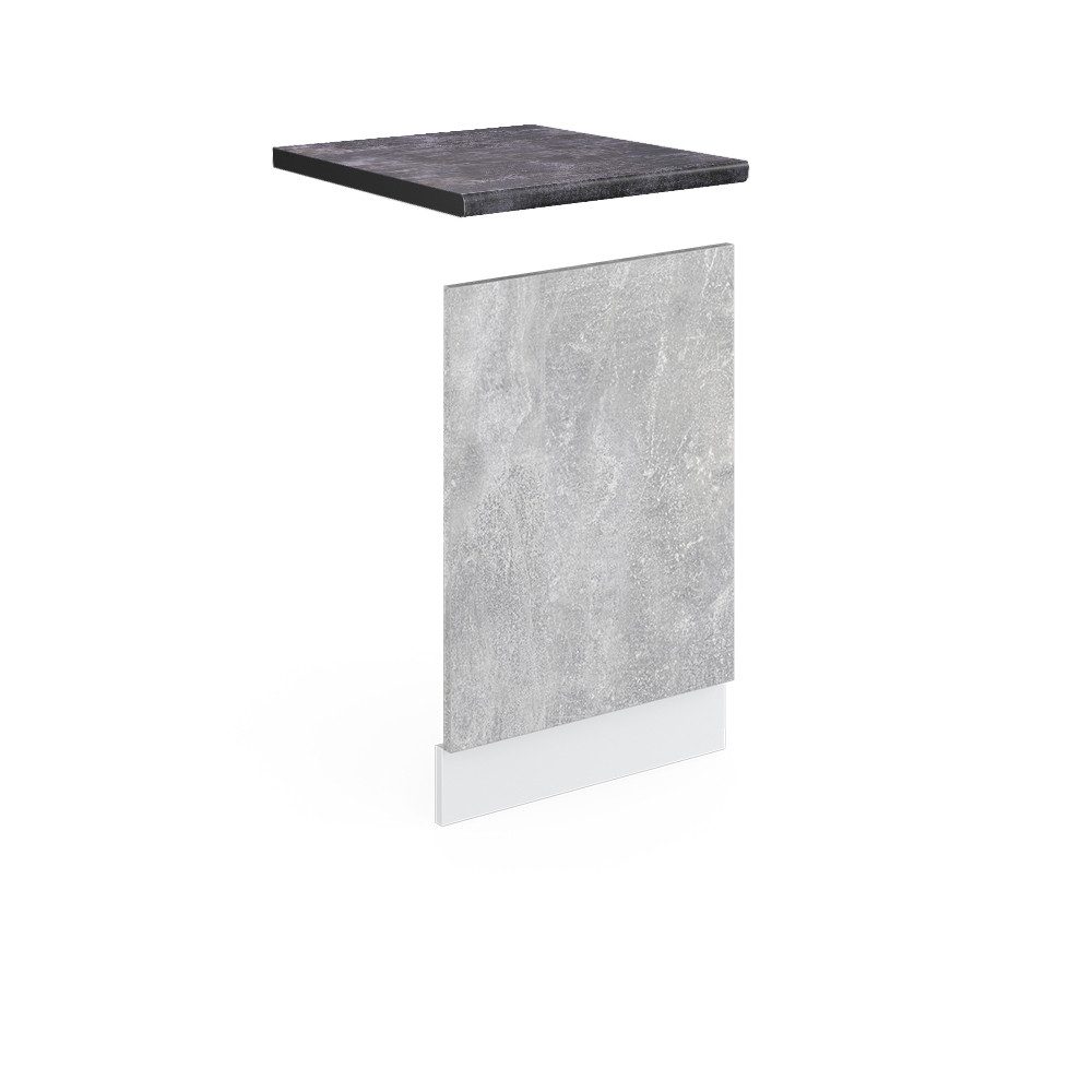Vicco Frontblende R-Line, Beton/Weiß, 45 cm, AP Anthrazit