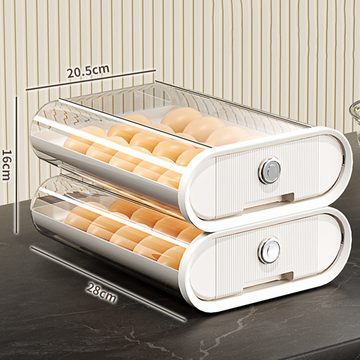 PFCTART Eierkorb Eierhalter for Kühlschrank, Eier Aufbewahrung Kühlschrank, Stackable, (2-tlg), Sie können Deodoranttabletten einlegen