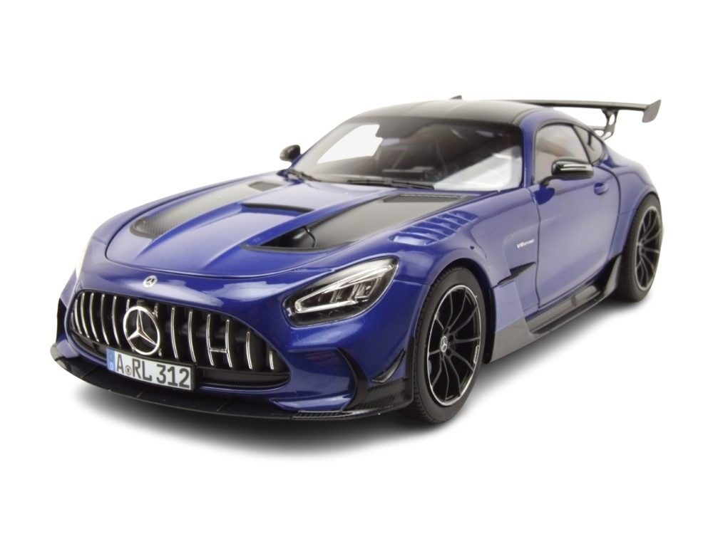 Norev Modellauto Mercedes AMG GT Black Series 2021 blau metallic, Maßstab 1:18