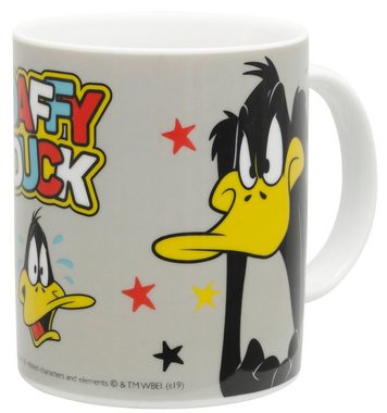 United Labels® Tasse Looney Tunes Tasse - Daffy Duck Kaffeebecher aus Porzellan 320 ml, Porzellan