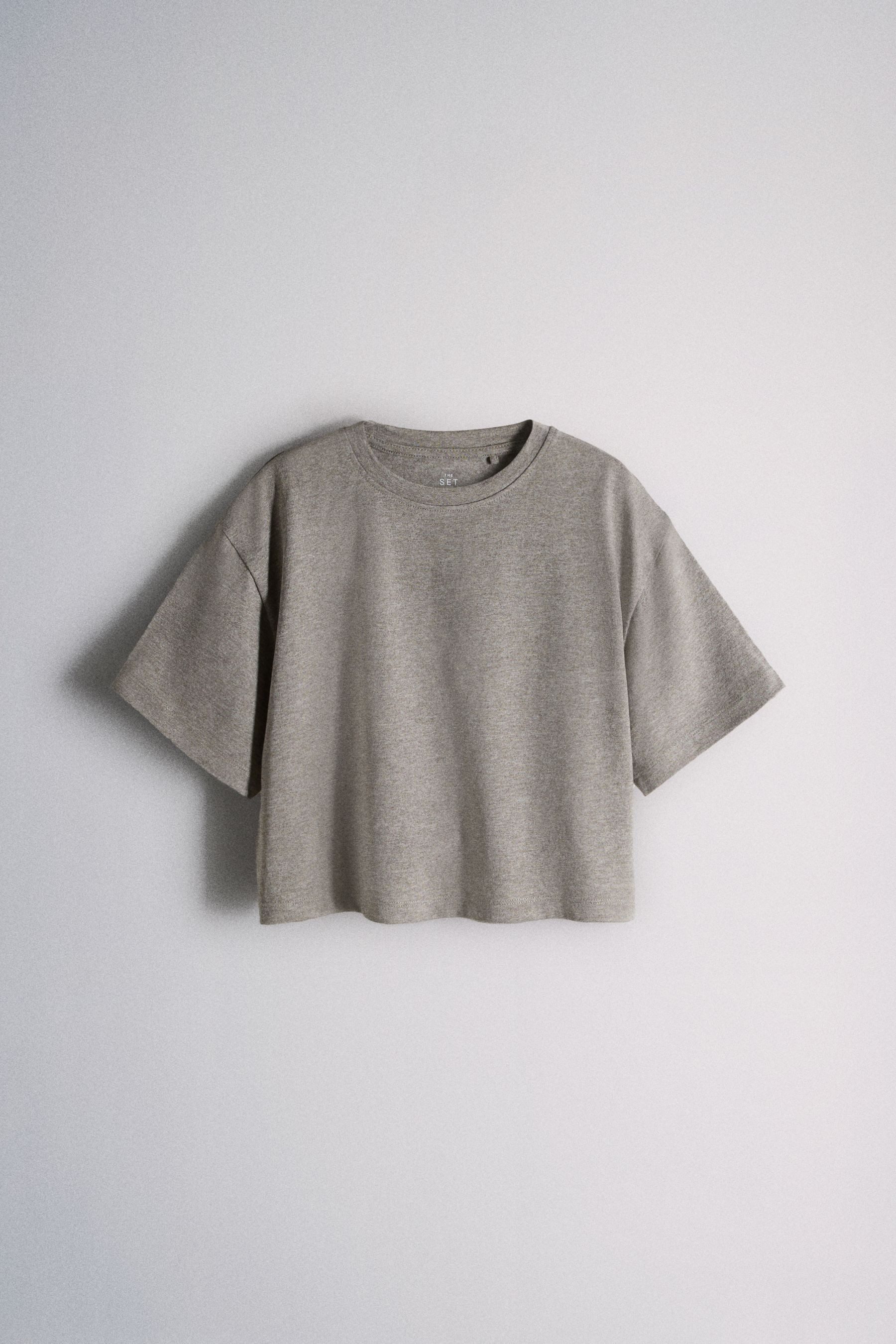 The Set T-Shirt The Set verkürzte T-Shirts aus Baummix, 4er-Pack (5-tlg)