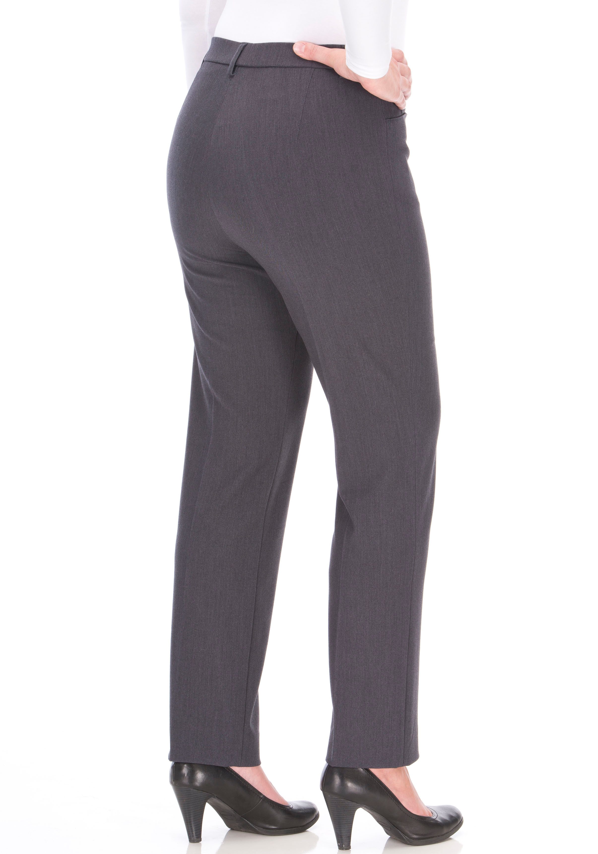 KjBRAND Stoffhose Hose Bea in Bi-Stretch Kammgarnoptik mit Bügelfalte Sommerhose, ideal für kräftige Oberschenkel